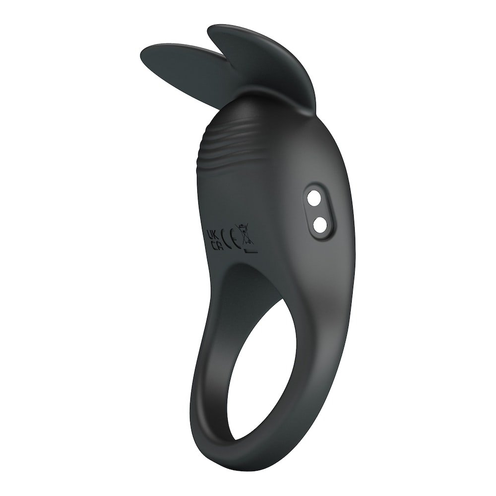 Anel peniano preto em silicone — posicionamento na base do pênis