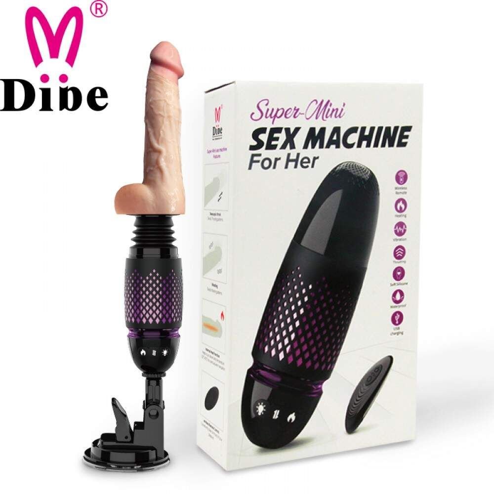 Mini Fuck Machine Dibe com pênis realístico e aquecimento