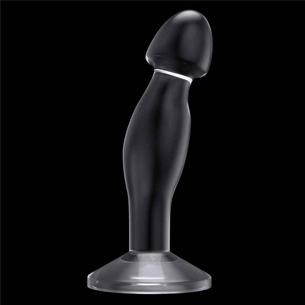 Plug Anal Estimulador de Próstata Flawless Clear — curvatura anatômica com ventosa