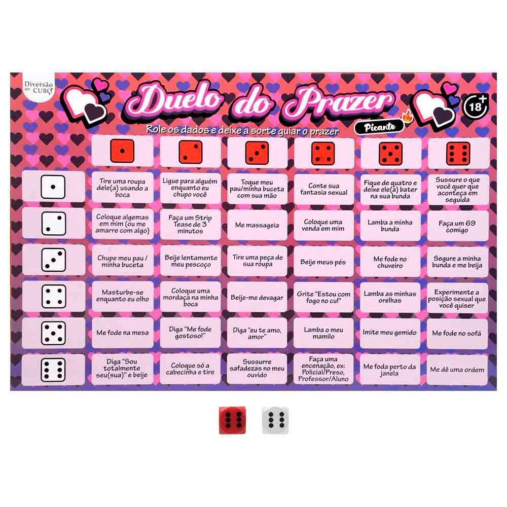 Jogo Duelo do Prazer — caixa com desafios picantes para casais