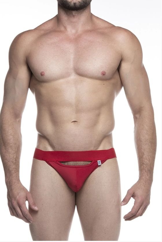Jockstrap em Suplex com Abertura Frontal — vermelho, confortável